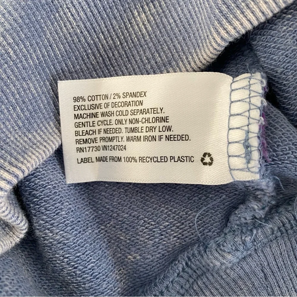Women’s Tie-Dye Crop Sweater Blue JoyLab Size XS - Picture 7 of 7